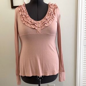 Arden B. Long ruffled long sleeve